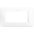 BTicino Luna - white 4-place resin plaque