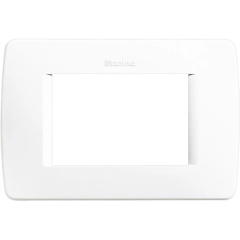 BTicino Luna - white 3-place resin plaque