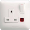 Panasonic 1G DP Switched BS Socket With indicator, 13A 250V