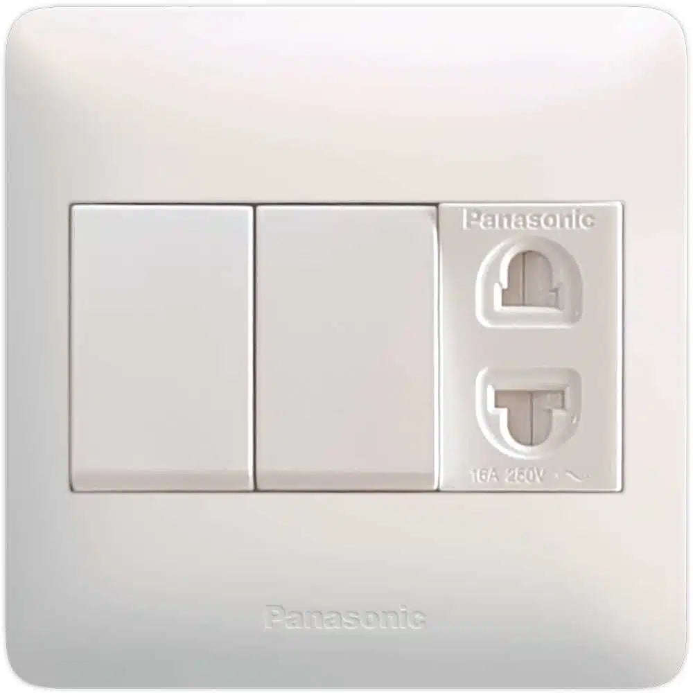 Panasonic 2-Switch 16A + 1-Socket 16A 250V AC
