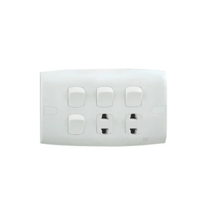TJ 4 Switches + 2 Socket - ST Series