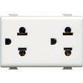 BTicino Matix Socket euroamerican standard 2P+T - 16A - 127/250Vac - duplex BT-AM5025D