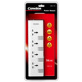 Camelion power socket packaging with red and black background