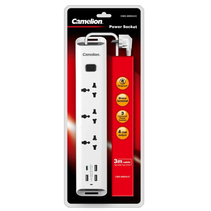 Camelion power socket on a white background