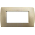 Luna - metallic yellow 4-place resin plaque supplied by Chinoy Electric