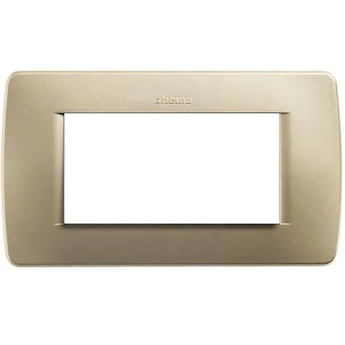 Luna - metallic yellow 4-place resin plaque supplied by Chinoy Electric