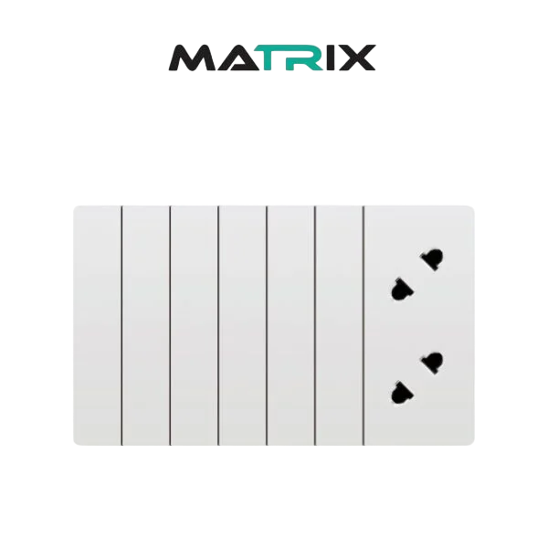 Matrix A3 6 Gang + 2 Socket