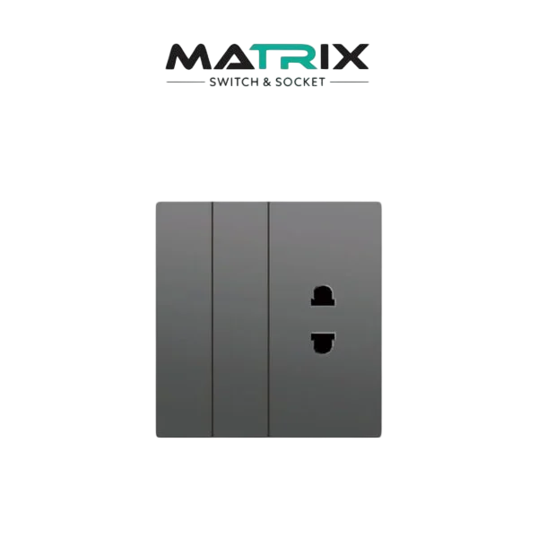 Matrix A4 2 Gang + 1 Socket