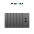 Matrix A4 6 Gang + 1 Socket