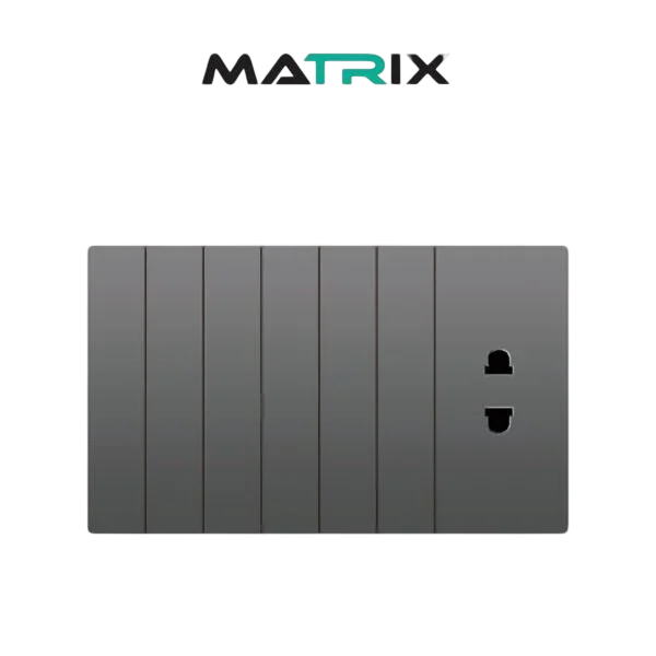 Matrix A4 6 Gang + 1 Socket
