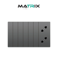 Matrix A4 6 Gang + 2 Socket