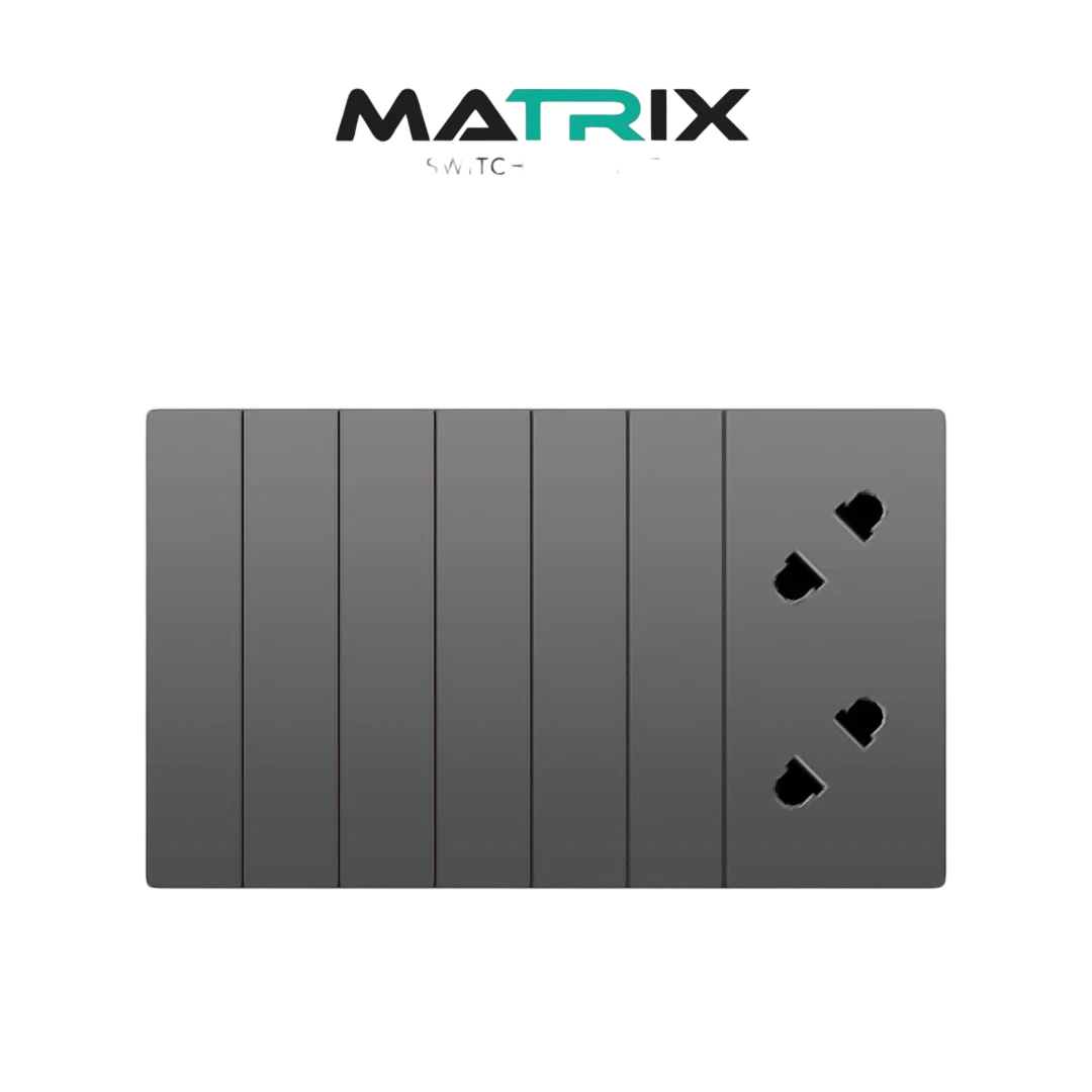 Matrix A4 6 Gang + 2 Socket