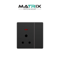 Matrix A5 15A Round Pin Socket with Neon