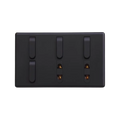 Matrix Active Black 4-Switch 2-Socket