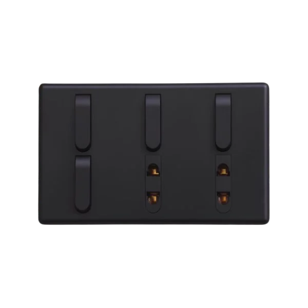 Matrix Active Black 4-Switch 2-Socket