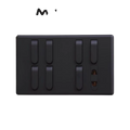 Matrix Active Black 6-Switch 2-Socket