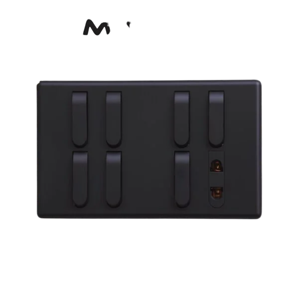 Matrix Active Black 6-Switch 2-Socket