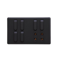Matrix Active Black 6-Switch 2-Socket