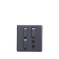 Matrix Active Grey 2-Switch 1-Socket