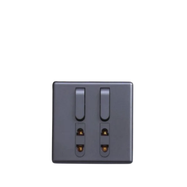 Matrix Active Grey 2-Switch 2-Socket