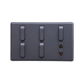 Matrix Active Grey 5-Switch 1-Socket