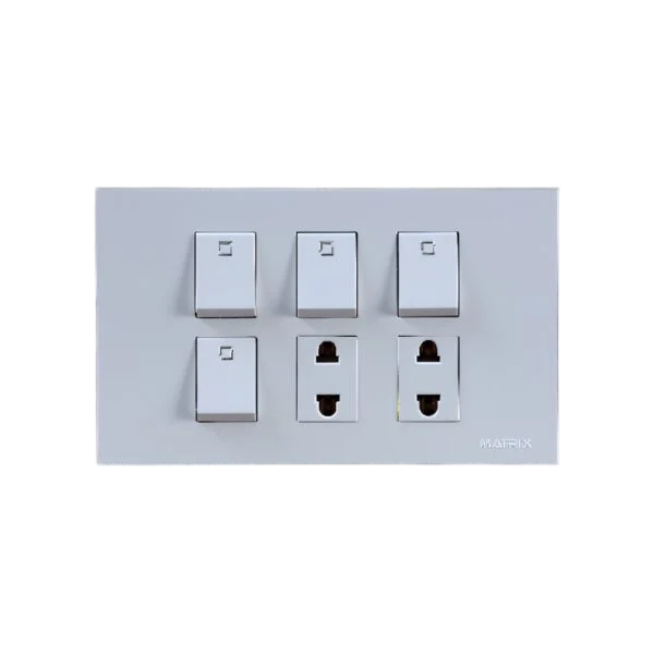 Matrix Prime S 4 Switch 2 Socket