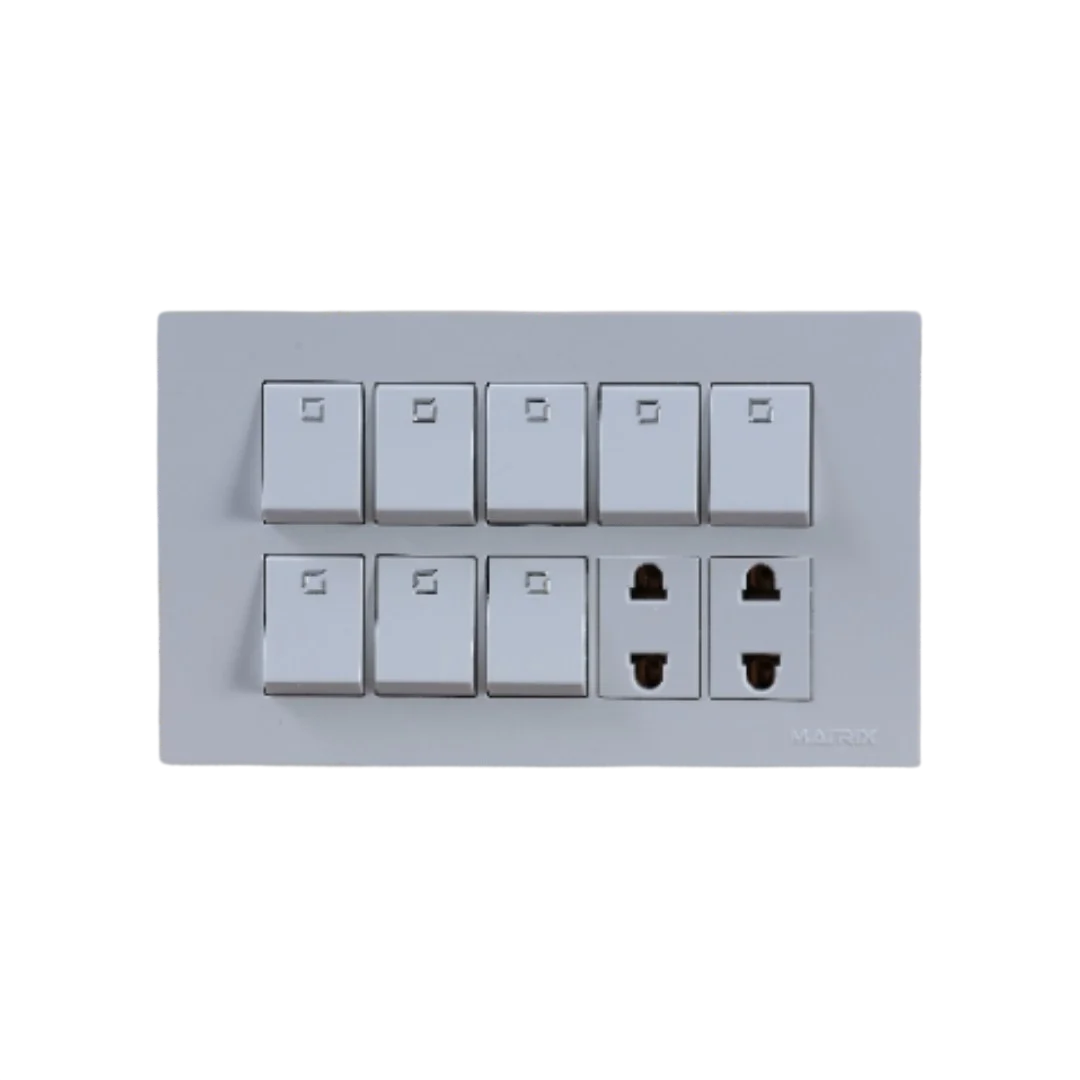 Matrix Prime S 8 Switch 2 Socket