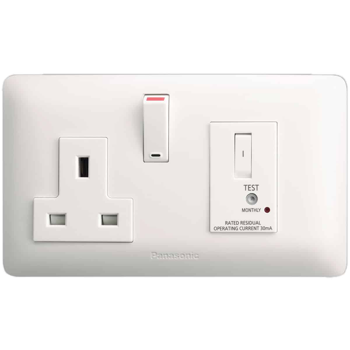 Panasonic RCD Socket Outlet, 13A 220-240V
