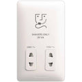 Panasonic Shaver Socket Outlet  Input 220-240V AC, Output 230V/115V AC, 20VA Comply BSEN61558-2-5 standards