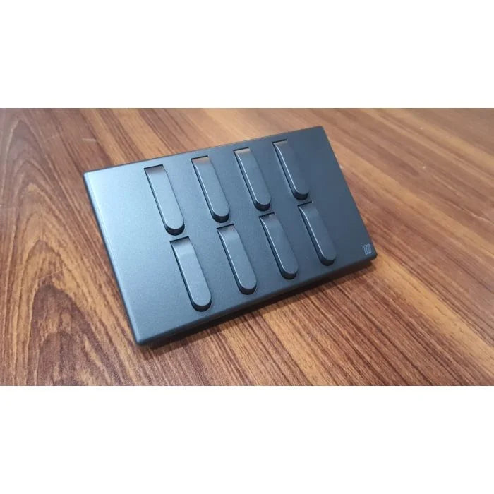 TJ Allure Series Grey - 8 Button Switch Board - 8 gang Switch Plate