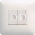 Panasonic 1-Gang Tel Modular + Cat6 RJ45 Data Outlet